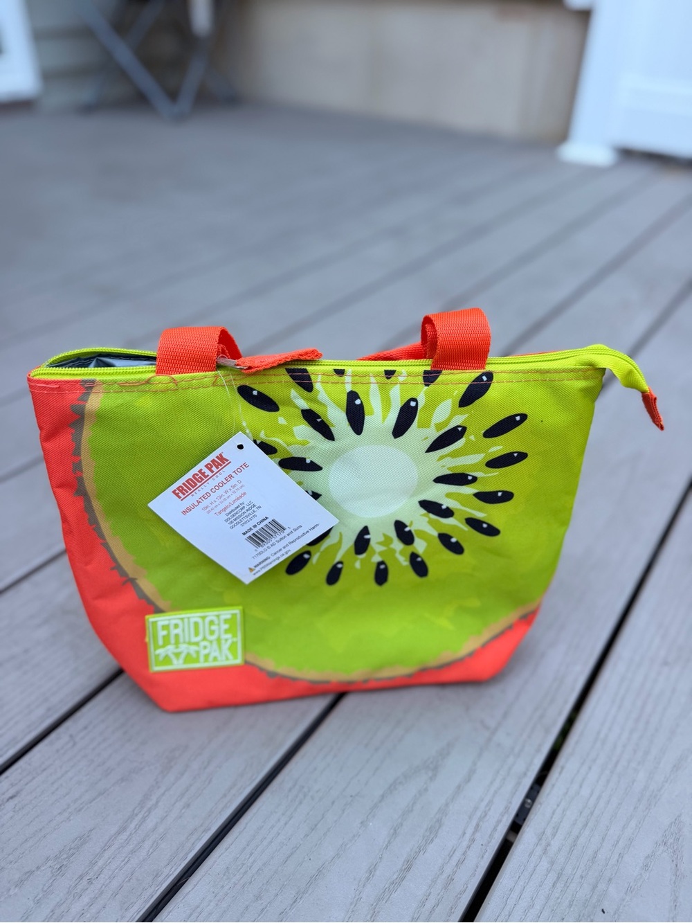 NWT Fridge Pak Kiwi Fruit Insulated Lunch Cooler Bag